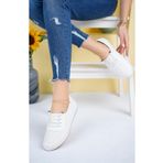 Aymood Ortopedik Günlük Yumuşak Kadın Cilt Delikli Ipli Babet Ayakkabı 120518