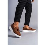 Aymood SLW154 BT Taba Blaze Bağcıksız Püsküllü Cilt Erkek Günlük Klasik Ayakkabı