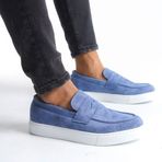 Aymood SLW180 Estilo X BT Mavi Bağcıksız Süet Erkek Spor Ayakkabı