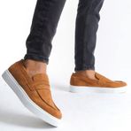 Aymood SLW180 Estilo X BT Taba Bağcıksız Süet Erkek Spor Ayakkabı