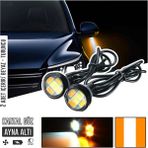 Ayna Altı LED Ayna Altı Cob Aydınlatma LED Eagle Eye 2 Adet Çift Renk Özellikli Turuncu + Beyaz