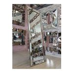 AYNA DENİZİ Ayna Çerçeveli Model Eskitme Gümüş Dekoratif Modern Ayaklı Boy Aynası