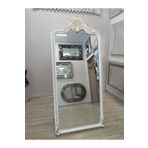 Ayna Denizi Princess White Gold Model Beyaz Altın Renk Dekoratif Ayaklı Boy Aynası