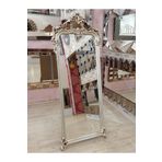 Ayna Denizi Vintage Madam Model Gümüş Renk Dekoratif Ayaklı Boy Aynası