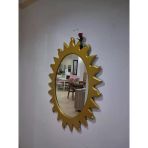 Ayna Güneş 90672 Model Parlak Gold Renk Kayın Torna Kutu Sevk El Yapım
