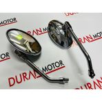 AYNA MOTOR NİKEL 10MM CHOPPER KARTAL DESENLİ