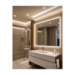 AYNA TASARIM DOKUNMATIK SENSÖRLÜ LED'Lİ 80X70CM BANYO & LAVABO & SALON & MAKYAJ & DUVAR & YATAK ODASI AYNASI