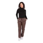 AYNAZ Kadın Slim Fit Yüksek Bel Pantolon, Kahve, 38 Beden