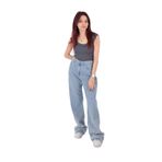 AYNAZ Kadın Wide Leg Jean Pantolon, Açık Mavi, 36 Beden