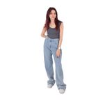 AYNAZ Kadın Wide Leg Jean Pantolon, Açık Mavi, 40 Beden