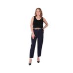 AYNAZ Kadın Yüksek Bel Carrot Fit Pantolon, Lacivert, 36