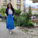 Aynaz Kot Etek Kadın - 38 - 05M-Mavi