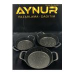 aynur mutfak 3 LÜ SAHAN SETİ 18 CM 20 CM 22 CM GRANİT