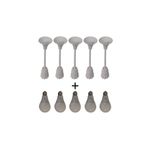 Aynurled Aynur 5 Adet 9W Led Ampul E27 Duy Normal Işık (4000 K) + 5 Adet Porselen Muhafazalı Askı Tij Takımı
