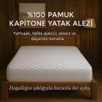 Ayora Ayorra Alez Kapitone Fitted Yatak Koruyucu %100 Pamuk Lastikli Alez - 180 x 200 cm - Beyaz