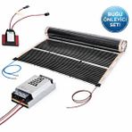 Aypars Atölye 80x100cm Ayna Arkası Rezistans Buğu Önleyici Seti 220v Banyo Aynası Isıtıcı Film + Adaptör + Dokunmatik Buton Siyah