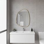 Aypars Atölye Asimetrik Modern Ayna – İnce Çerçeveli Duvar Dekoru – Altın, 6 Boyut – Minimalist Dekoratif Tasarım