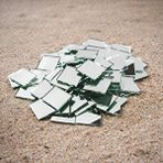 Aypars Atölye Kare Ayna Parçaları 10x10 Cm | Mozaik Ayna Cam | 100 Adet Hobi ve Dekoratif Diy Set Gri