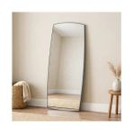 Aypars Atölye Modern Gri Banyo Aynası 40X120 cm – Asimetrik Minimalist Dekoratif Duvar Aynası - 40 x 120 cm