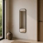 Aypars Atölye Modern Siyah Çerçeveli Banyo Aynası 120X40 cm – Minimalist Dekoratif Duvar Aynası Modelleri - 120 x 40 cm