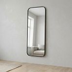 Aypars Atölye Modern Yuvarlatılmış Köşeli Boy Aynası 40x120 Cm – Minimalist İnce Çerçeveli Dekoratif Duvar Aynası