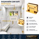 Ayrıntıshop Cam Kabin Kapı Menteşe (Gold Sarı)