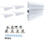 Ayrıntıshop Duşakabin Mıknatıslı Fitil Rulman Seti Mıktatis+yan Suluk Krom Teker Şeffaf+krom