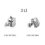 Ayrıntıshop Duşakabin Tekerleği Metal Rulman Tekerlekleri Krom Alt Üst (2 Li)