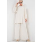 Ayrobin Tunik Pantolon Alt Üst Takım 6712 - Ekru - 44
