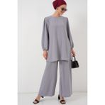 Ayrobin Tunik Pantolon Alt Üst Takım 6712 - Gri - 38