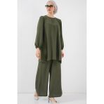 Ayrobin Tunik Pantolon Alt Üst Takım 6712 - Haki - 44