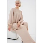 Ayrobin Tunik Pantolon Alt Üst Takım 6712 - Krem - 38