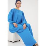 Ayrobin Tunik Pantolon Alt Üst Takım 6712 - Mavi - 38