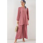 Ayrobin Tunik Pantolon Alt Üst Takım 6712 - Pembe - 38