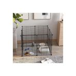 AyrStore 16 Panel Evcil Küçük Hayvan Kedi Köpek Kuş Evi Kafesi Oyun Parkı Portatif Taşınabilir Metal