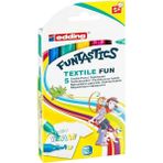 AyrStore 17 Funtastıcs Textıle Fun Çocuklar Için Tekstil Kalemi - Sarı, Kahverengi, Mavi, Kırmızı