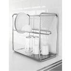 AyrStore 2 Katlı Bulaşık Sepeti Paslanmaz Çelik Bulaşıklık 27X50 cm - Option-1