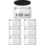 AyrStore 230 ml Farklı Boyutlarda Kavanoz 230 cc Konserve Metal Kapaklı Cam Kavanoz 6 Adet (Şeffaf