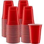 AyrStore 25 Adet Ikonik Amerikan Parti Bardağı Kırmızı Plastik Bardak Tek Kullanımlık 16 Oz - 500 ml