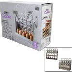 AyrStore 30 Hazneli Buzdolabı Yumurta Organizeri Yaylı Katlanır Raf Zaman Kayıt Fonksiyonu
