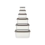 AyrStore 6’lı Saklama Kabı Seti Koyu Kum Beji Kapaklı | 300 ml – 3150 ml Çok Amaçlı Gıda Saklama Kabı | Bpa Içermeyen Şeffaf Plastik - 0 Siyah - Option-1