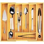 AyrStore 7 Bölmeli Bambu Kaşıklık Antibakteriel Çekmece Içi Düzenleyici Organizer