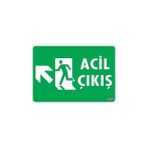 AyrStore Acil Çıkış Uyarı Levhasi 25X35 Kod: 947