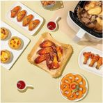AyrStore Airfryer Pişirme Kağıdı Kare 100 Adet Hava Fritöz Parşömen Ithal Fırın Kağıdı Tek Kullanımlık Kağıt
