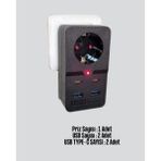 AyrStore Akıllı Akım Dengelemeli Priz 2500W 4 USB Type C Çıkışlı