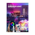 AyrStore Amber LED Pixel Rgb Magic Peri Işık - 5V USB Girişli, Bluetooth Uygulamalı, Uzaktan Kumandalı, Müziğe Duyarlı, Suya Dayanıklı, Parti, Yılbaşı, Doğum Günü, Eğlence Için (10 Metre) - 00 Beyaz - Option-1
