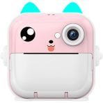 AyrStore Anlık Termal Yazıcılı Dijital Çocuk Kamerası 2.0 Inc Hd Şipşak Fotoğraf Makinesi AE110 Pemb - Çok Renkli