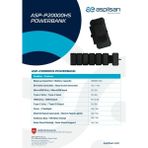 AyrStore ASP-P20000HS 20000MAH Solar Powerbank, El Kranklı Şar, Type-C, Microusb, Kablosuz Şarj, LED Fener, Elektrikli Çakmak, Solar Paneli - Option-1