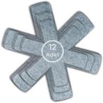 AyrStore Beylini 12 Li Set Tencere Tava Koruyucu Borcam Çizdirmez Keçe Düzenleyici (Gri)
