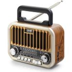AyrStore Bluetooth Nostaljik Hoparlör Fm 16.5 x 6.9 x 11.9 cm NS7115BT - Çok Renkli